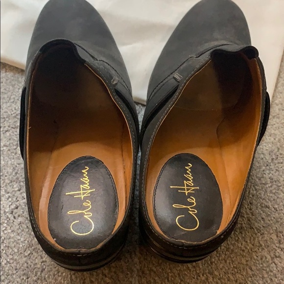 cole haan suede mules